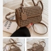 7Contrast Color Houndstooth Handbag Shoulder Bags