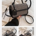 8Contrast Color Houndstooth Handbag Shoulder Bags