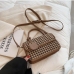 9Contrast Color Houndstooth Handbag Shoulder Bags