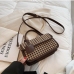 10Contrast Color Houndstooth Handbag Shoulder Bags