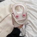 15Fashion Contrast Color Faux Pearl Shoulder Bag Hanabag