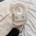 16Fashion Contrast Color Faux Pearl Shoulder Bag Hanabag