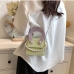 10Fashion Contrast Color Faux Pearl Shoulder Bag Hanabag