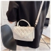 1Simple Design Rhombus Lattice Shoulder Bag Handbag