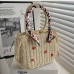 3Straw Heart Drawstring Handbags For Women