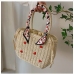 9Straw Heart Drawstring Handbags For Women