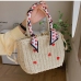 11Straw Heart Drawstring Handbags For Women