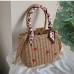 1Straw Heart Drawstring Handbags For Women