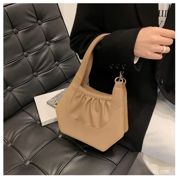 Stylish Ruched Solid Ladies Handbags