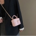 13Trendy Rhombus Lattice Chain Strap Shoulder Bag Handbags