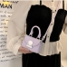 5Versatile Pure Color Hasp Mini Shoulder Bag