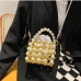 8 Dating Faux Pearl Drawstring Shoulder Bag Handbags