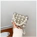 9 Dating Faux Pearl Drawstring Shoulder Bag Handbags