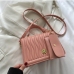 9  Fashion PU Pure Color One Shoulder Messenger Bag