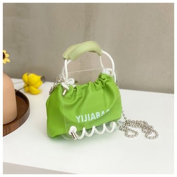   Fashion PU Transparent Letter Printed Shoulder Bag