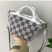 3  Fashion Rhinestone Plaid Design Shoulder Bags