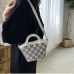 4  Fashion Rhinestone Plaid Design Shoulder Bags