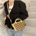 9  Fashion Rhinestone Plaid Design Shoulder Bags