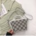 1  Fashion Rhinestone Plaid Design Shoulder Bags