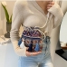 8 Retro Ethnic Weave Tassels Bucket Bag