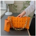 12 Weaving Chain Zipper Pu 2 Piece Shoulder Bags Set