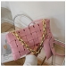 14 Weaving Chain Zipper Pu 2 Piece Shoulder Bags Set