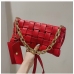 15 Weaving Chain Zipper Pu 2 Piece Shoulder Bags Set