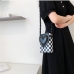 1Contrast Color Bead Strap Cross Shoulder Bag