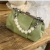 4Designer Ladies Faux Pearl Chain  White Shoulder Bags