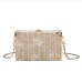 13Fashion Daisy Embroidery Straw Chain Shoulder Bags