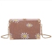 14Fashion Daisy Embroidery Straw Chain Shoulder Bags