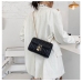 3Fashion Ruched Designs Golden Chain Shoulder Bag