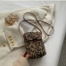 9Fashionable Houndstooth Leopard Phone Shoulder Bag