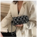 3French Style Rhinestone Twist Lock Shoulder Bags