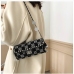 4French Style Rhinestone Twist Lock Shoulder Bags