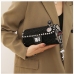 5French Style Rhinestone Twist Lock Shoulder Bags