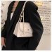 13Ladies Rhombus Lattice Black One Shoulder Bags