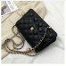 8Ladies Rhombus Lattice Black One Shoulder Bags