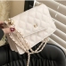 11Ladies Rhombus Lattice Black One Shoulder Bags