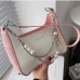 17Leisure Color Blocking Faux Pearl Ladies Shoulder Bagd