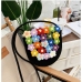 17Simple Contrast Color Flower Weaving Shoulder Bags