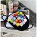 18Simple Contrast Color Flower Weaving Shoulder Bags