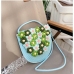 28Simple Contrast Color Flower Weaving Shoulder Bags