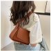 3Simple Design Solid Color Cross-Body Shoulder Bag