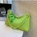 5Solid Colour Pleated Shoulder Bags For Ladies