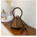 11Triangle Shape Zipper Down Shoulder Bag Handbags