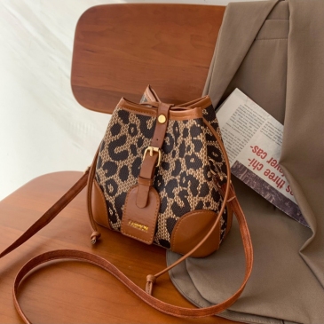 Vintage Leopard Design Shoulder Bags For Women