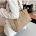 3 Chain Weave Straw Tote Bag For Women