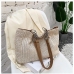 6 Chain Weave Straw Tote Bag For Women