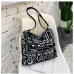 3  Fashion Letter Printing  Shoulder Tote Bag